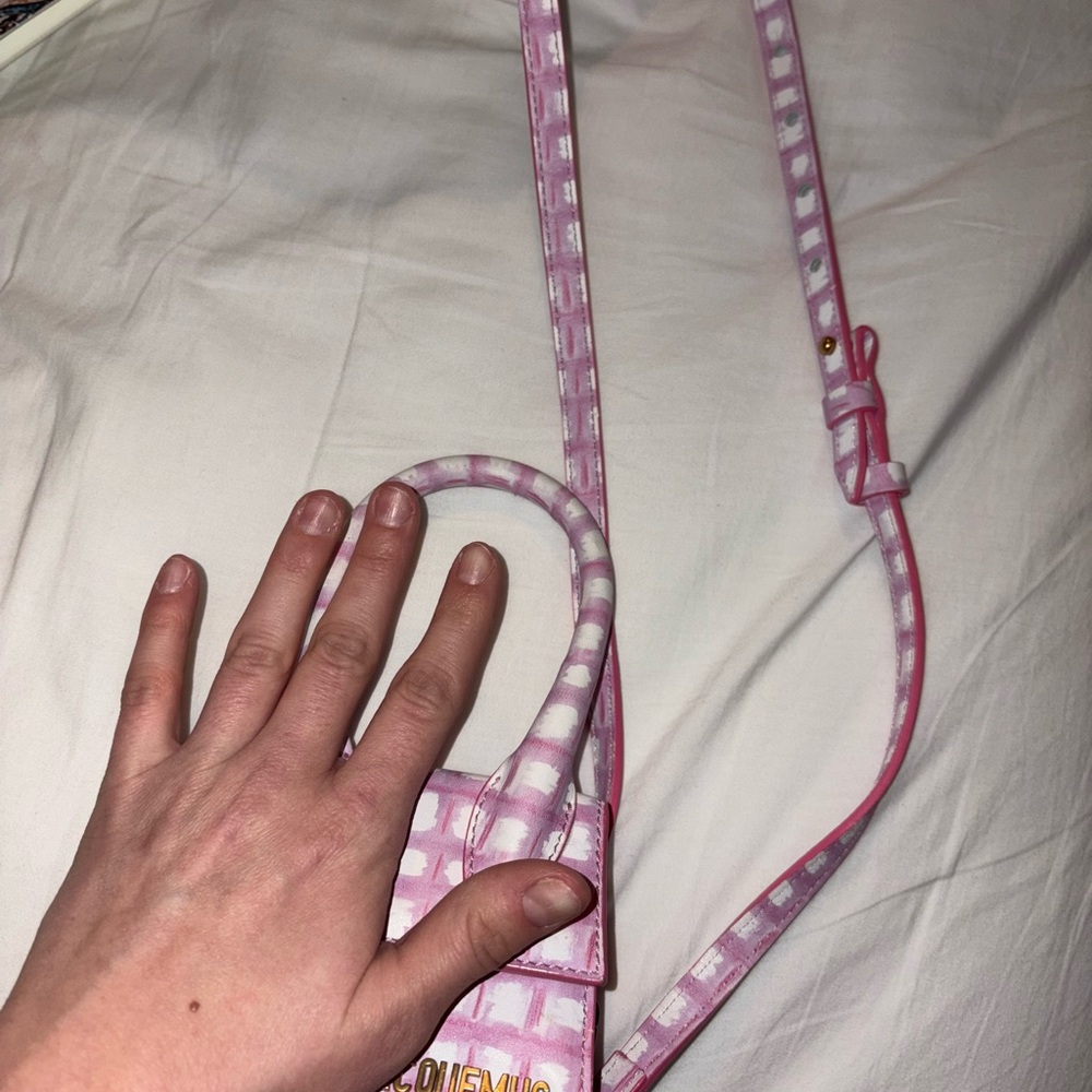 Jacquemus Le Chiquito Pink Checkered Women's mini Handbag - Picture 4 of 7